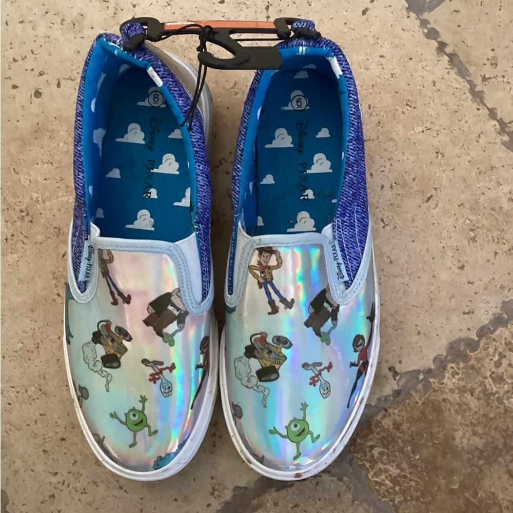 Disney Pixar Women's Slip On Sneakers Women's Size 6 (NEW)
